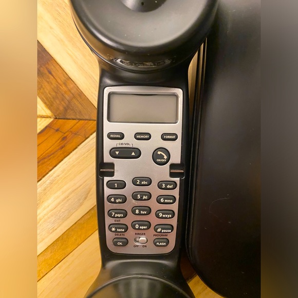 Grand Pottery Barn Cordless Black Phone and Handset Retro Wireless Untested - Picture 8 of 11